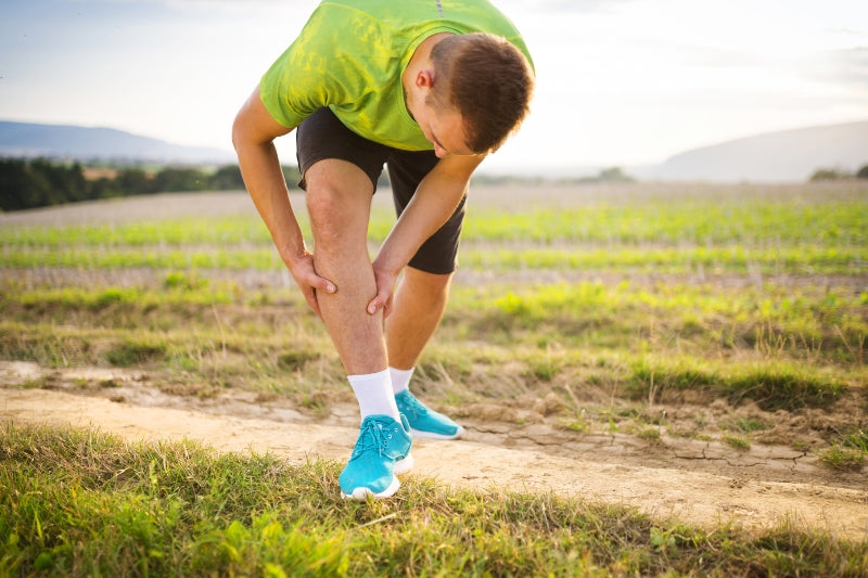 A man has calf pain after running