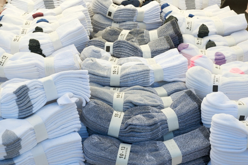 Socks of different materials
