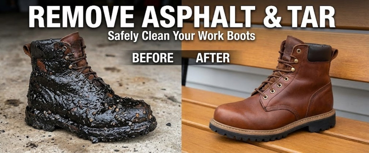 Stuck in Sticky Situations? How to Remove Asphalt and Tar from Work Boots Safely