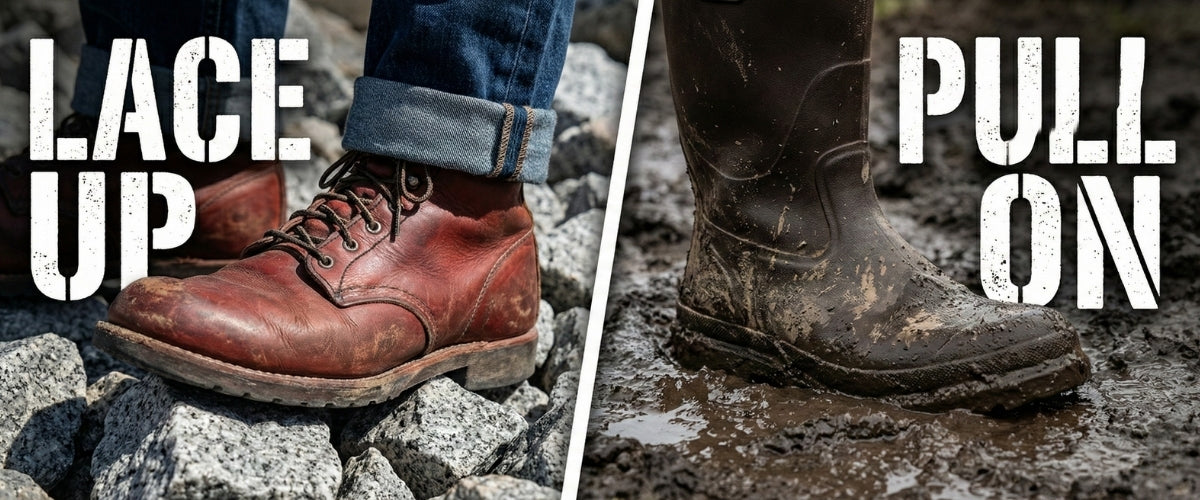 lace up boots vs pull on boots
