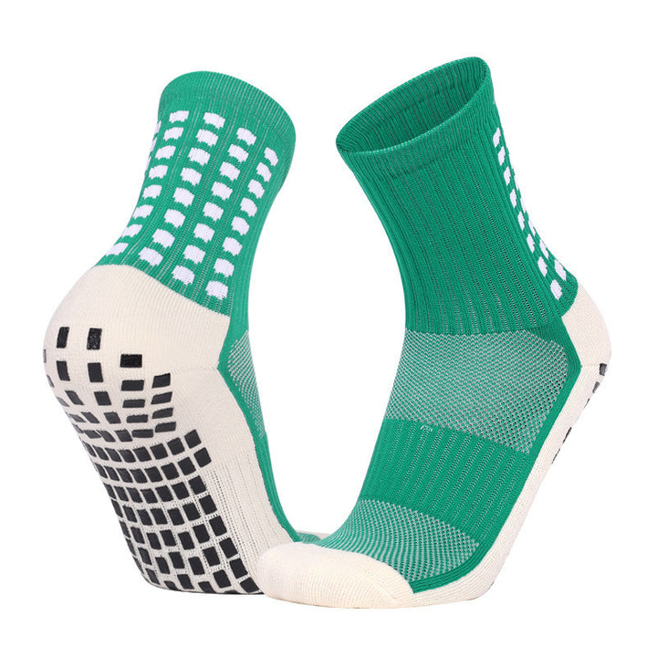 Anti Slip Quarter Socks Green