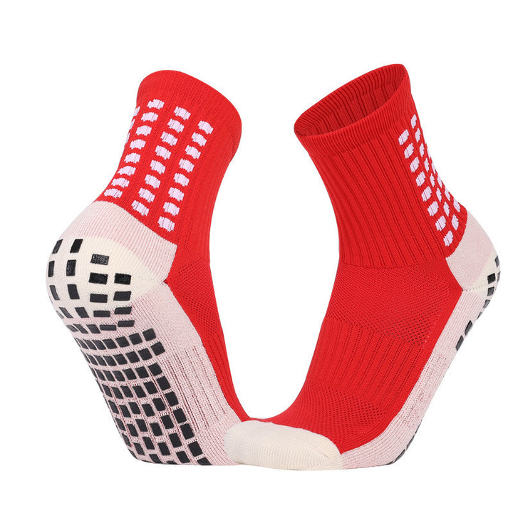 Anti Slip Quarter Socks Red