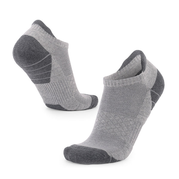 Breathable Cushioned Walking Ankle Socks Gray