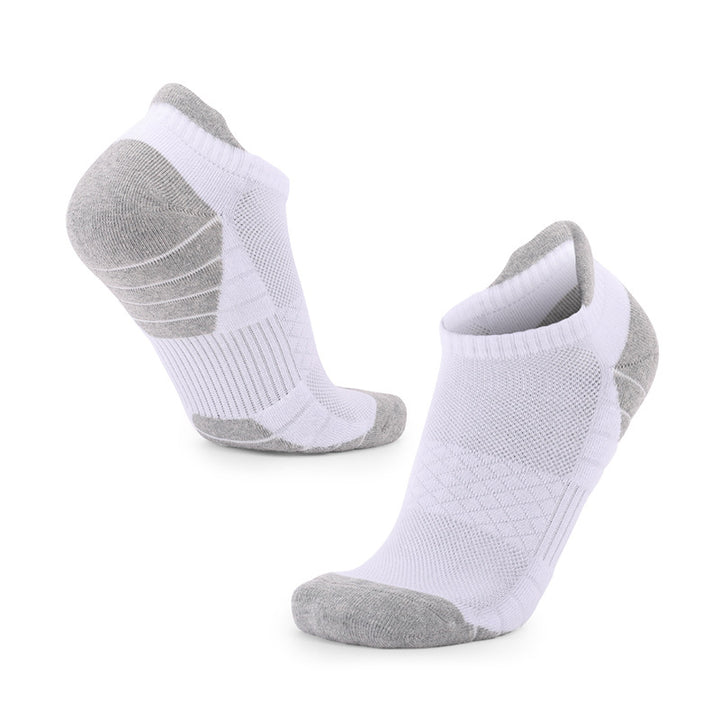 Breathable Cushioned Walking Ankle Socks White