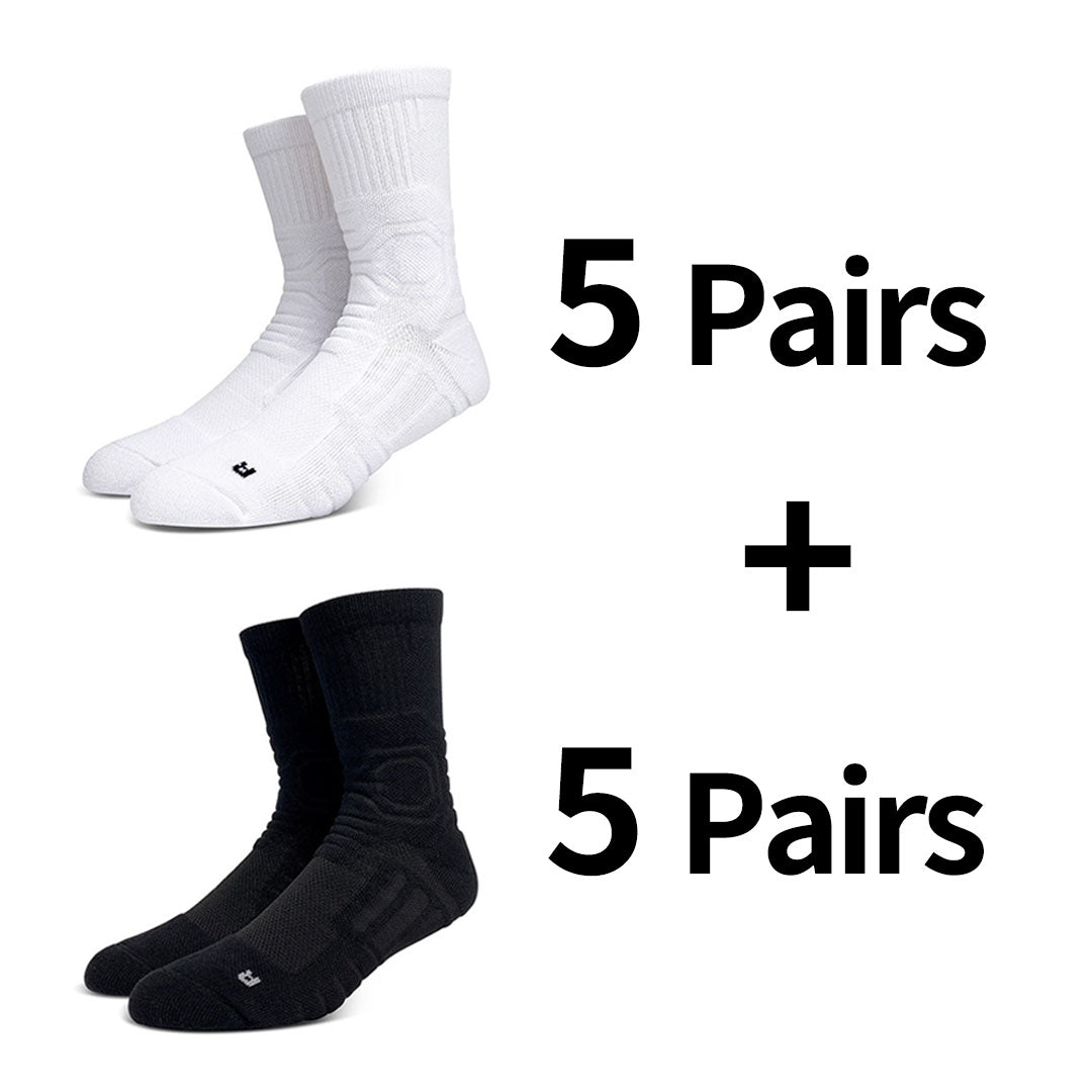 Compression Cushioned Crew Socks 10 Pairs
