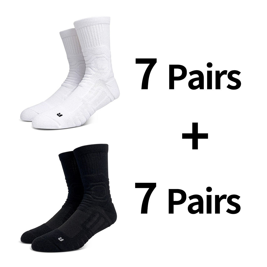 Compression Cushioned Crew Socks 14 Pairs
