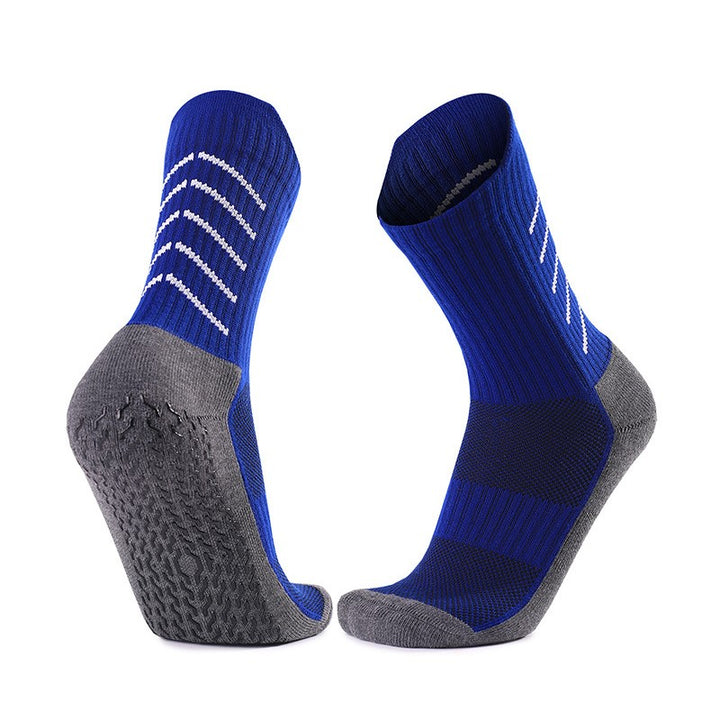 Coolmax Anti Slip Cushioned Soccer Crew Socks Blue