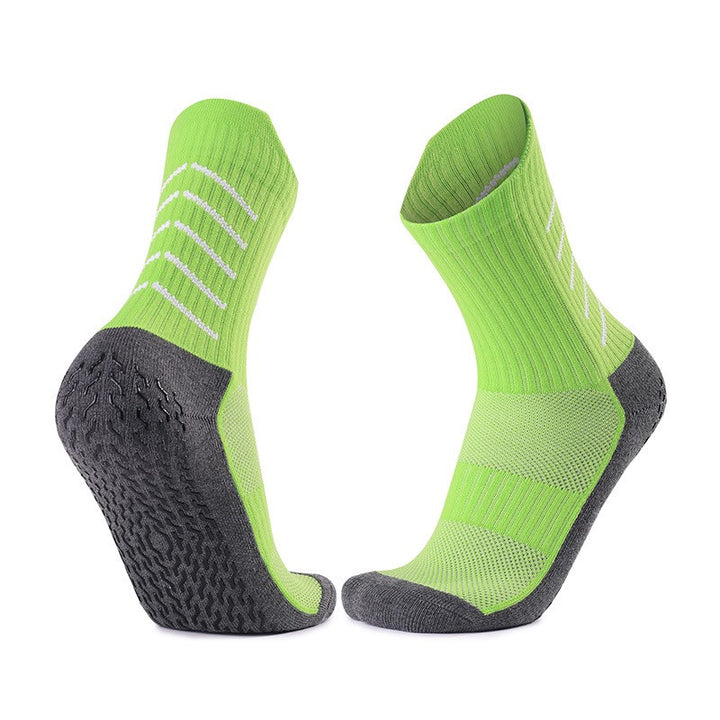 Coolmax Anti Slip Cushioned Soccer Crew Socks Green