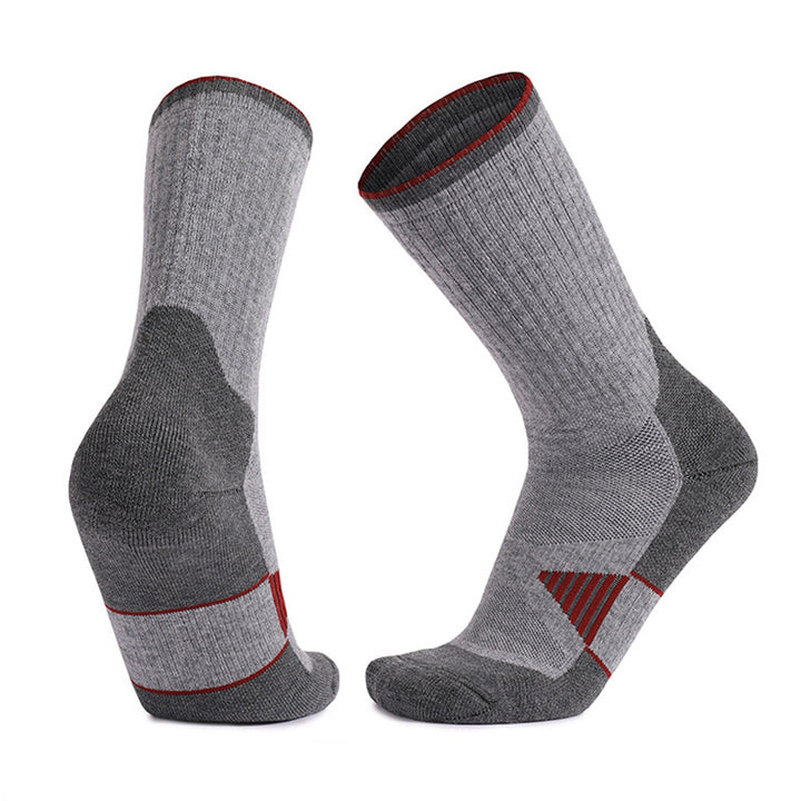 Coolmax® Merino Wool Cushioned Basketball Crew Socks Gray