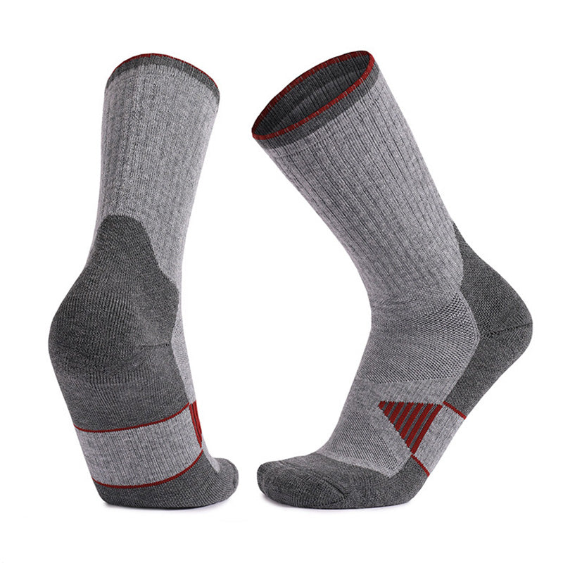 Coolmax® Merino Wool Cushioned Basketball Crew Socks Gray