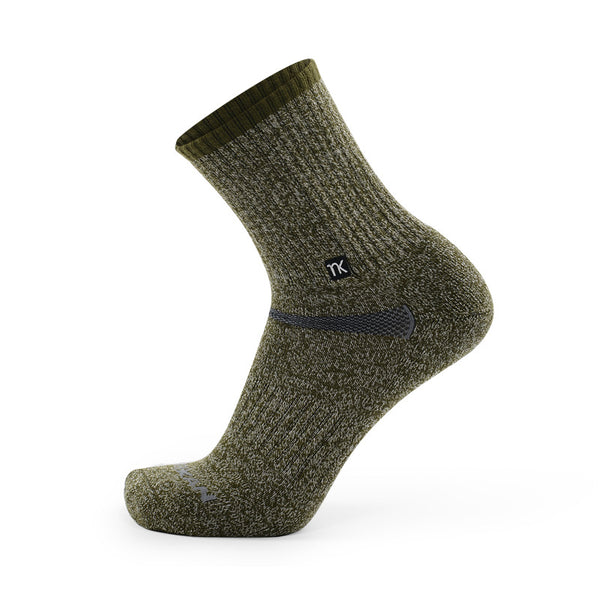 Coolmax® Merino Wool Hiking Crew Socks Dark green