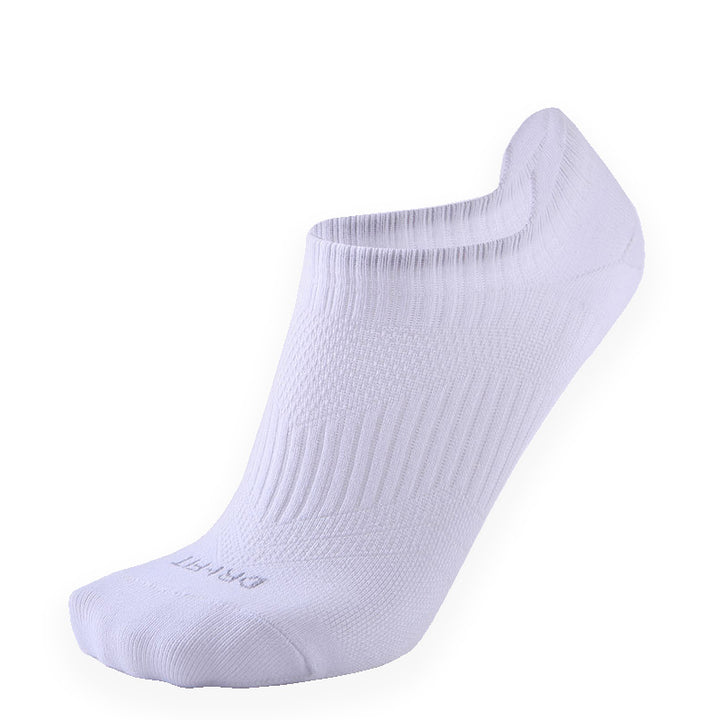Coolmax® Ultra Thin Running No-Show Socks White