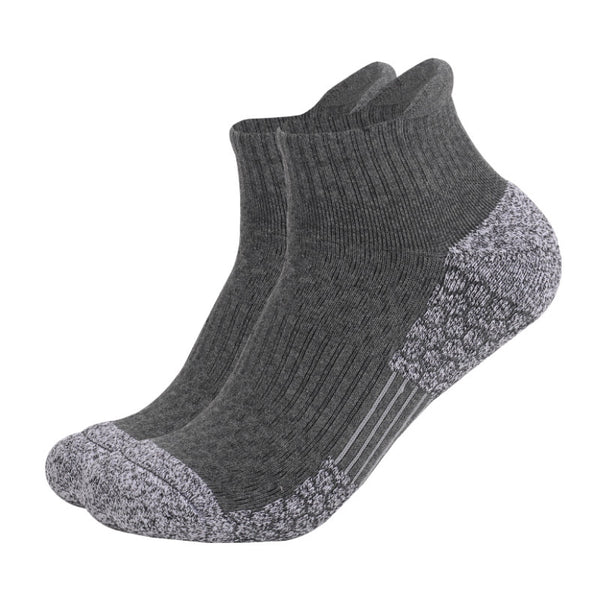 Elastic Breathable Cushioned Basketball Quarter Socks Dark Gray