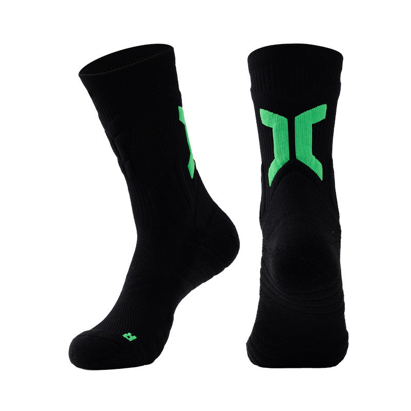 Elite Cushioned Basketball Crew Socks Black
