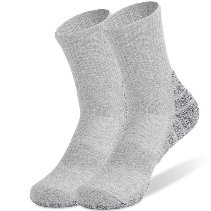 Classic light gray golf socks for men with arch support and breathability