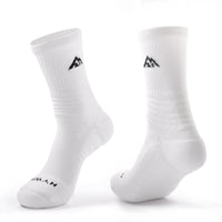 Hywell Compression Cushioned Court Sports Crew Socks White