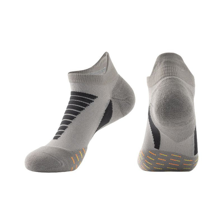 Grey Hywell Thick Padded athletic ankle socks, soft cushioned socks ideal for gym and everyday wear.