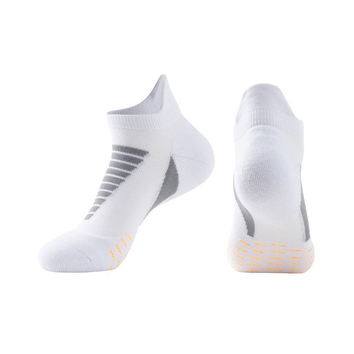 White Hywell Thick Padded ankle socks, lightweight padded sports socks designed for running comfort.