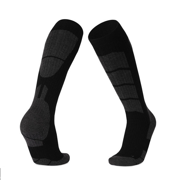 Impact-Absorbing Compression Running Over The Calf Socks Black