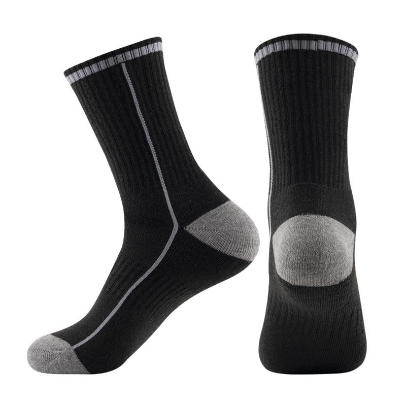Merino Wool Cushioned Running Crew Socks Dark Gray