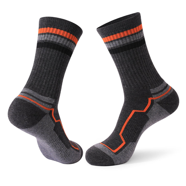 Merino Wool Thick Padded Basketball Crew Socks Gray