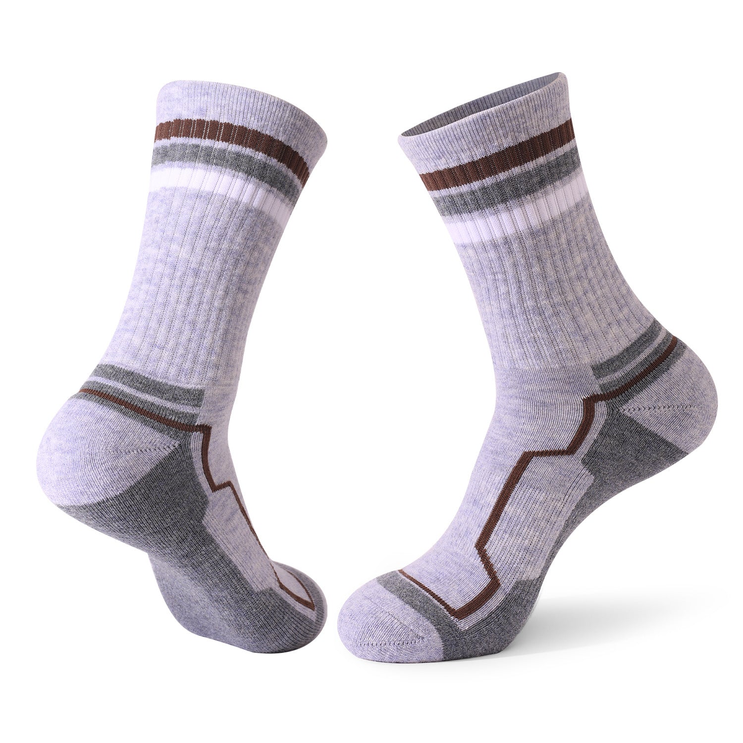 Merino Wool Thick Padded Basketball Crew Socks White