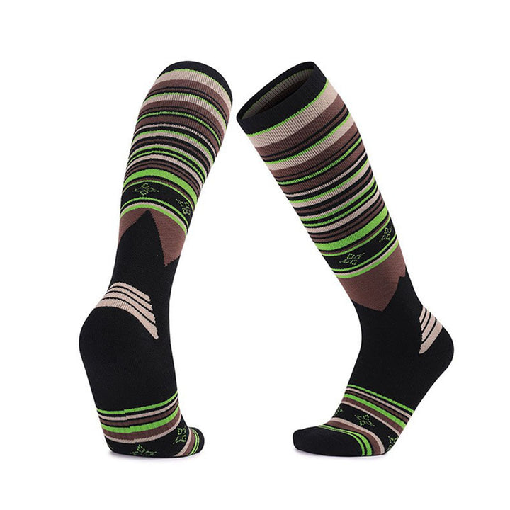 Merino Wool Thick Padded Skiing Over The Calf Socks Green