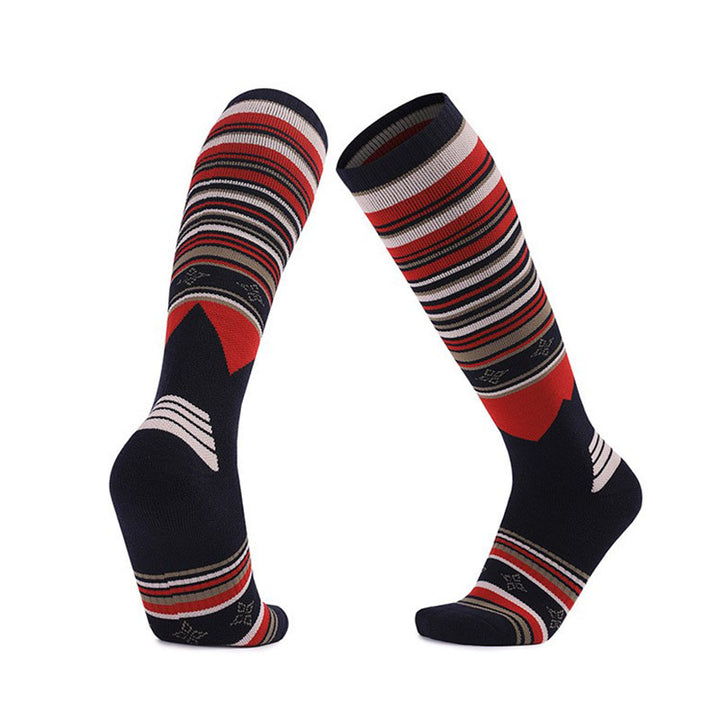Merino Wool Thick Padded Skiing Over The Calf Socks Red