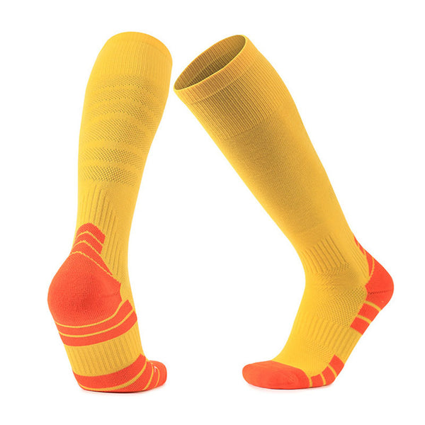Performance Compression Running Over The Calf Socks Yellow