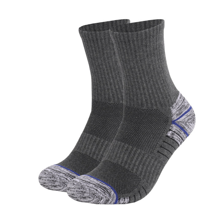 Thick Padded Compression Basketball Crew Socks Dark Gray