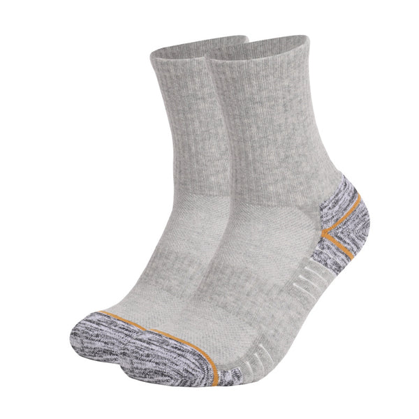 Thick Padded Compression Basketball Crew Socks Light Gray