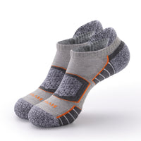 Thick Padded Compression Sports Socks — Ankle & Crew Lengths Light Grey Ankle - 5 Pairs