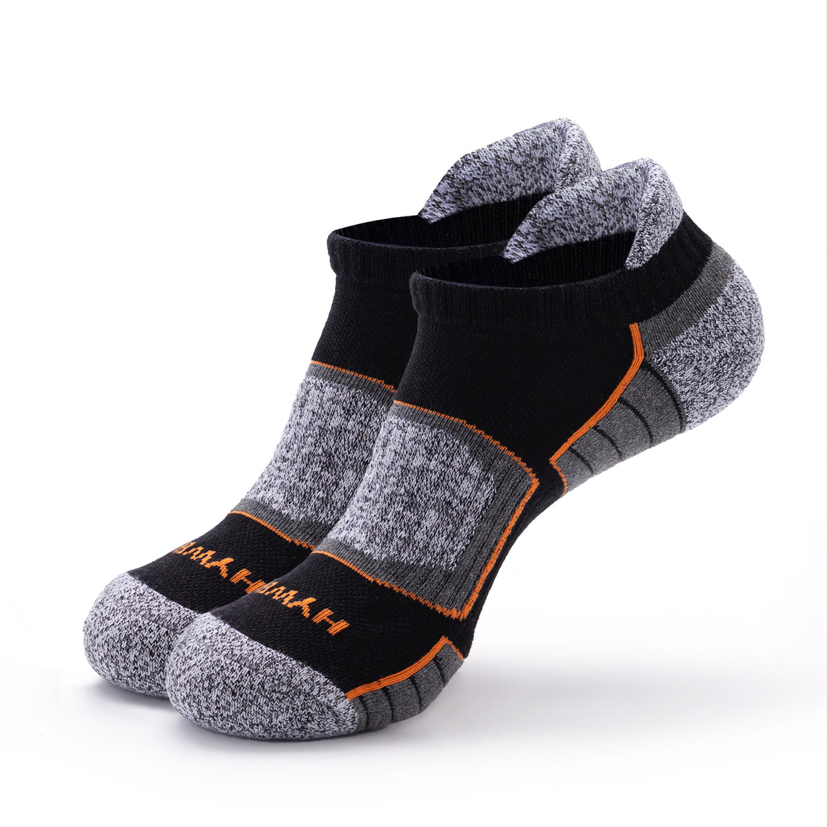 Thick Padded Compression Sports Socks — Ankle & Crew Lengths Black Ankle - 5 Pairs