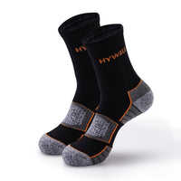 Thick Padded Compression Sports Socks — Ankle & Crew Lengths Black Crew - 5 Pairs