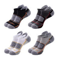 Thick Padded Compression Sports Socks — Ankle & Crew Lengths Get All Colors Ankle - 4 Pairs