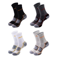 Thick Padded Compression Sports Socks — Ankle & Crew Lengths Get All Colors Crew - 4 Pairs