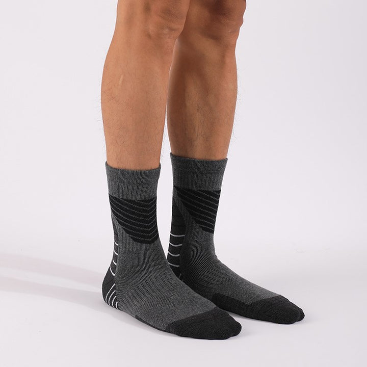 Wearing Gray Coolmax® Thick Padded Basketball Crew Socks