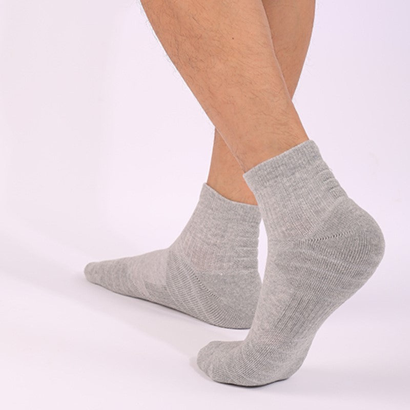 Wearing Gray Thick Padded Golf Quarter Socks