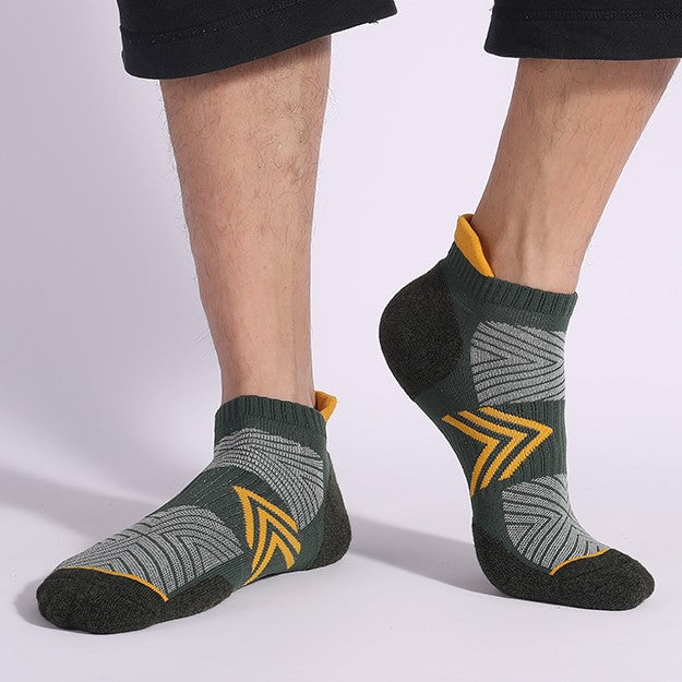 Wearing Green Coolmax® Elite Cushioned Running Ankle Socks