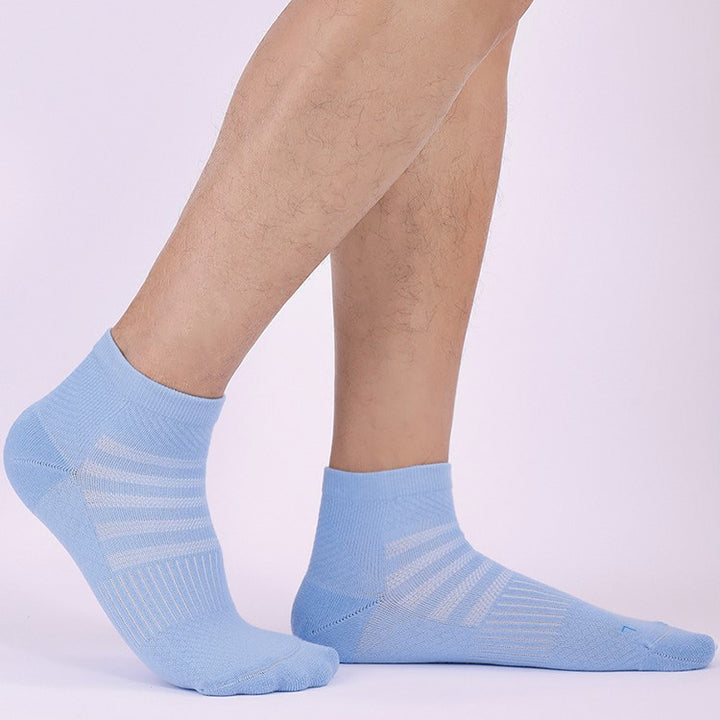 Wearing Hywell Blue Coolmax® Elastic Breathable Running Ankle Socks