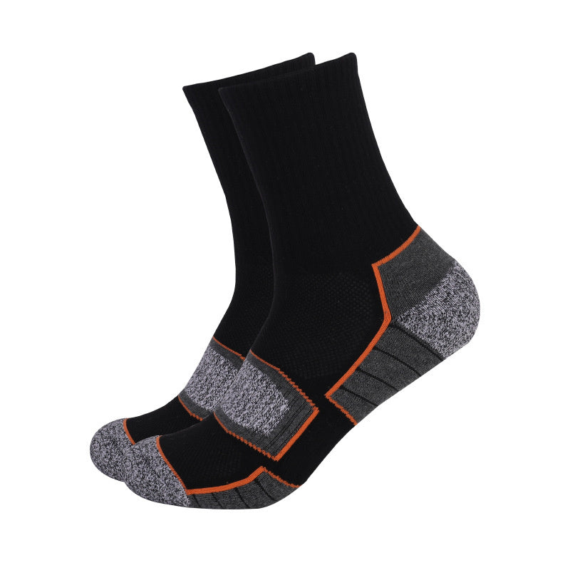 thick padded compression crew socks black