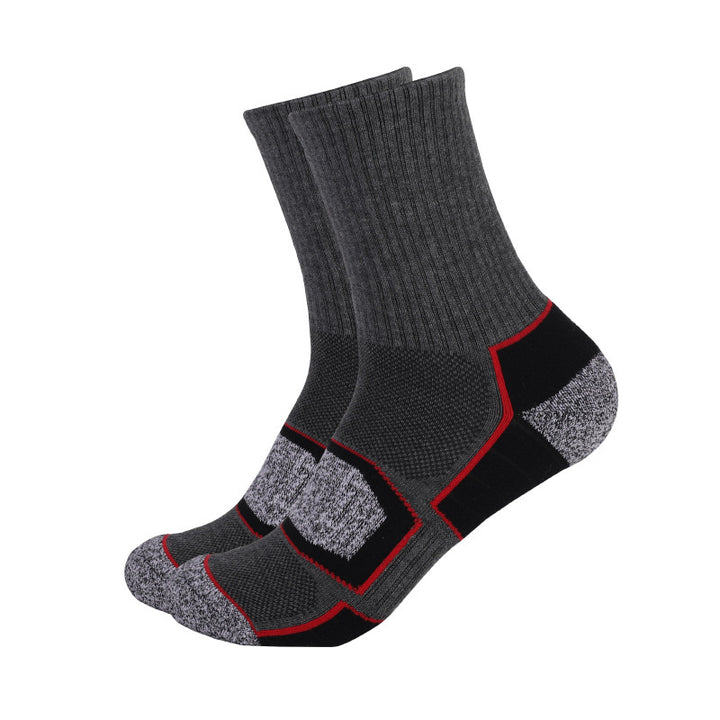 thick padded compression crew socks dark gray