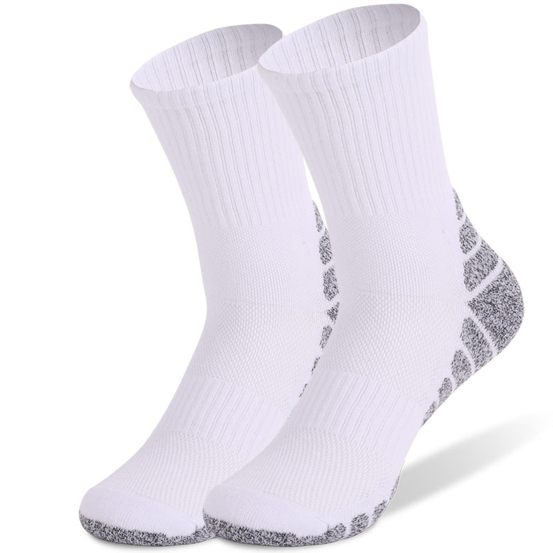 White golf socks with cushioned soles for all-day comfort and support